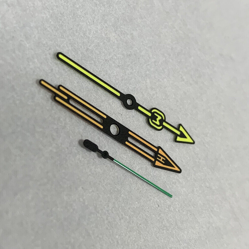 Green luminous three-hand watch dial for NH35A/NH36A movements, compatible with B24 models.