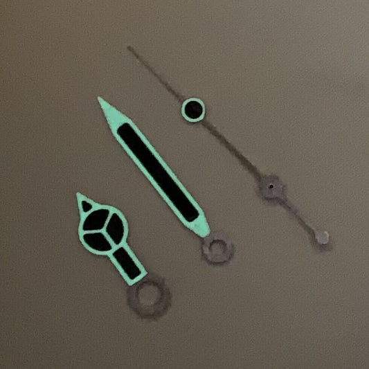 Green luminous trim black watch hands set for NH35A/NH36A/4R36 movement, brand B28-2