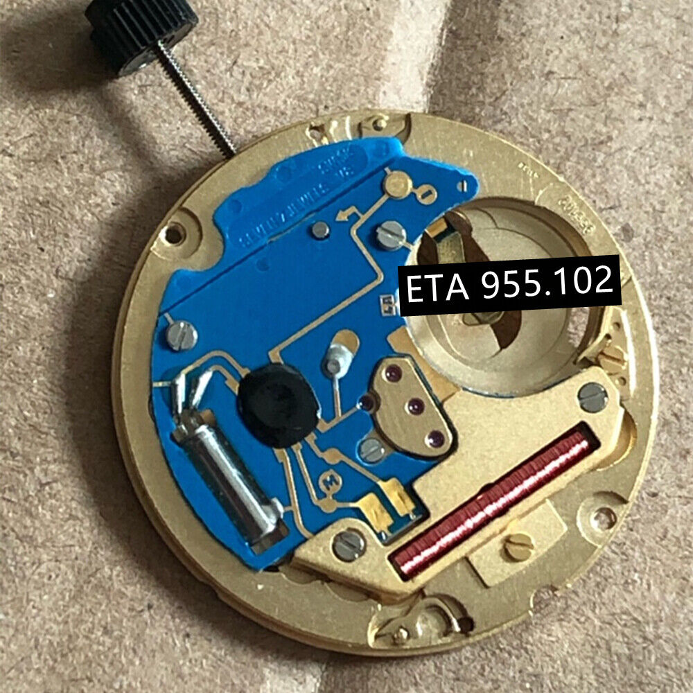 Montre <tc>ETA</tc> 955.102 Mouvement à quartz Mouvement de fabrication suisse SANS calendrier