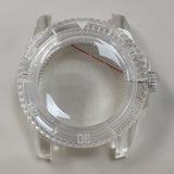 40MM Plastic Watch Case+Acrylic Mirror Green Luminous for 8215 8200 821A 2813