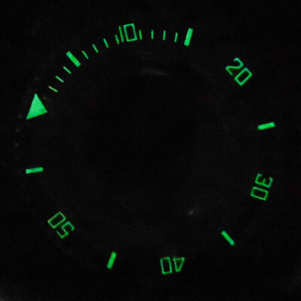 Green luminous 40MM plastic watch case with acrylic mirror, fitting 8215 8200 821A 2813 movements by BrandName.