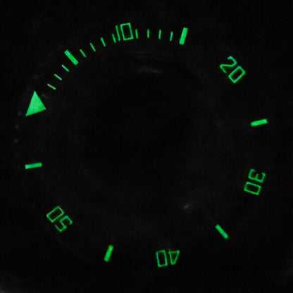 Green luminous 40MM plastic watch case with acrylic mirror, fitting 8215 8200 821A 2813 movements by BrandName.