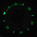 40MM Plastic Watch Case+Acrylic Mirror Green Luminous for 8215 8200 821A 2813