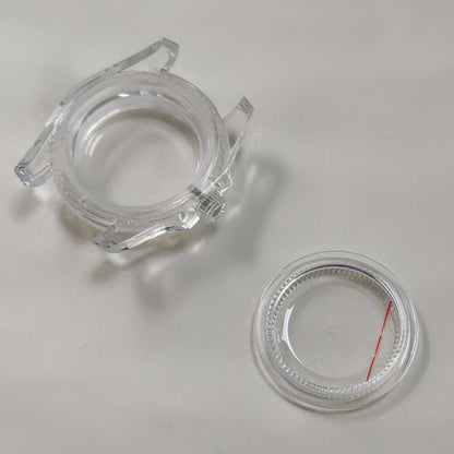 Green luminous 40MM plastic watch case with acrylic mirror, fits 8215 8200 821A 2813 movements by BrandName.