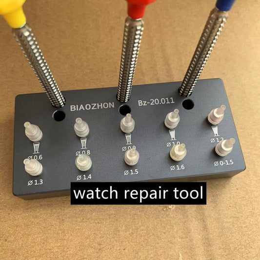 Outils de réglage d'installation d'aiguilles de montre avec 10 tailles d'embouts remplaçables et poussoir