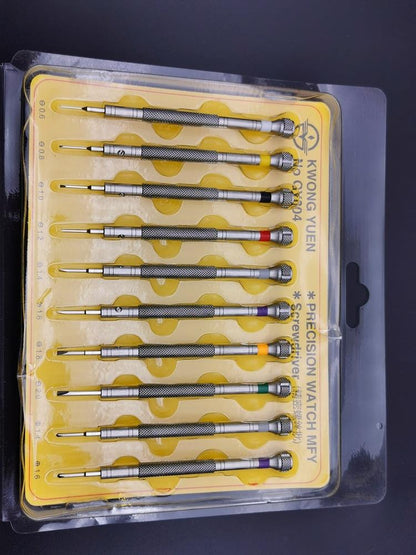 Jeu de tournevis de montre en acier 316#, 10 pièces/ensemble, outil de réparation pour horloger