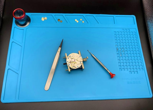 34X23cm Silicone Insulation Pad Thermostable Anti-corrosive Watch Repair Work