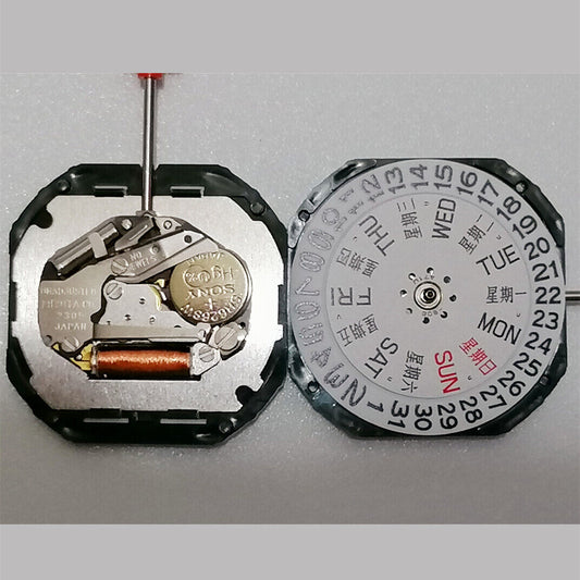 Brand New Quartz Movement Miyota 2305 3 Hands Day Date Movement With Watch Stem