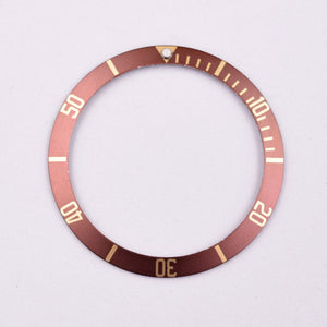 Brown 39.5mm Aluminium Watch Bezel Insert Fit for Automatic SUB/GMT Watch