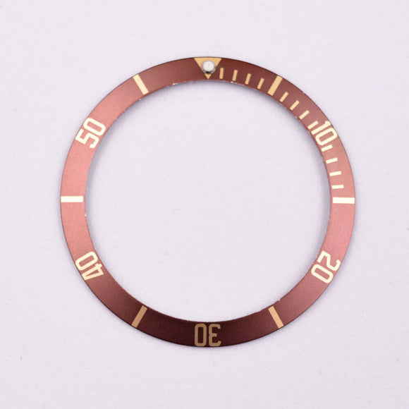Brown 39.5mm Aluminium Watch Bezel Insert Fit for Automatic SUB/GMT Watch