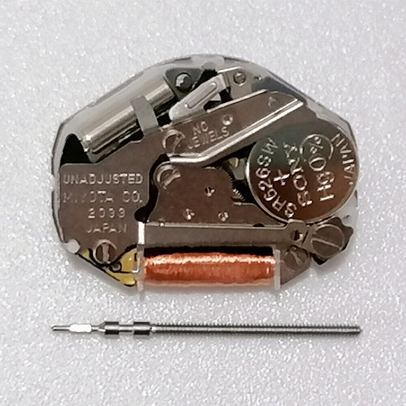 Quartz Movement Miyota 2033 3 Hands High Pinion H5 Movement With Watch Stem