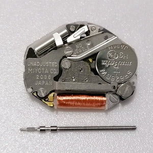 Quartz Movement Miyota 2036 3 Hands High Pinion H2 Movement With Watch Stem