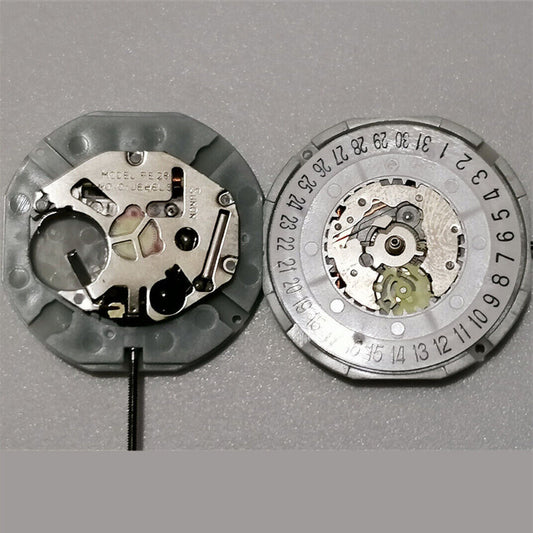 Brand New Quartz Movement Sunon PE28 3 Hands Date at 6 Movement