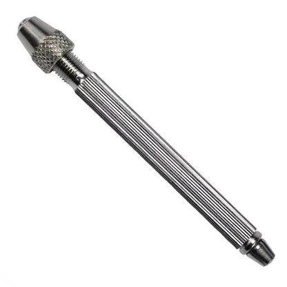 Bergeon 1842-18A pin vise with dual chucks for precise watch repair and accessory adjustments.
