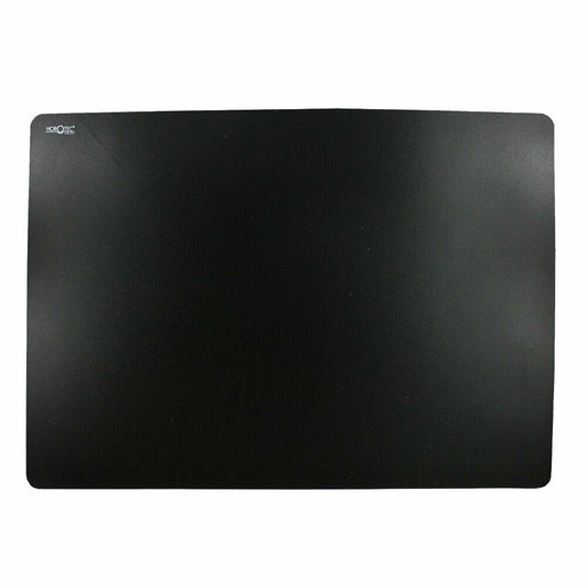 Tapis de paillasse autocollant noir Horotec MSA24.206. Dimensions : 350 mm x 240 mm x 0,50 mm. 