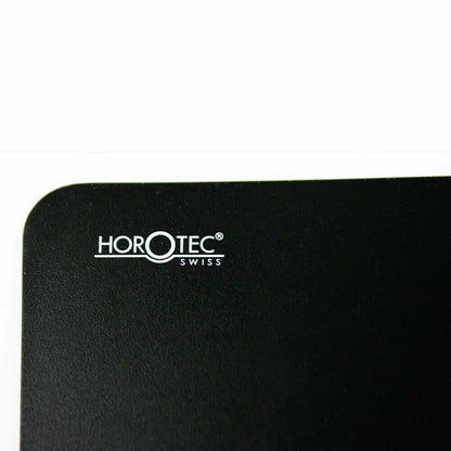 Tapis de paillasse autocollant noir Horotec MSA24.206. Dimensions : 350 mm x 240 mm x 0,50 mm. 