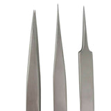 Bergeon 7024 Set of 3 Non Magnetic Tweezers