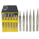 Bergeon 7024 Set of 6 Anti Magnetic Tweezers Swiss Watchmaker Tool