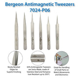 Bergeon 7024 Set of 6 Anti Magnetic Tweezers Swiss Watchmaker Tool