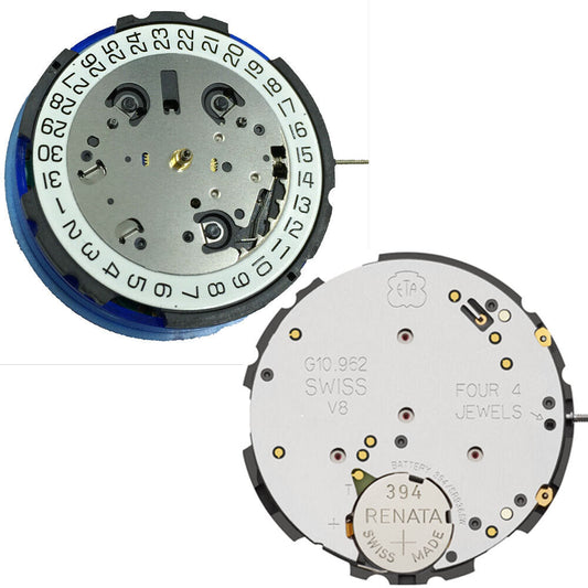 ETA G10.962 Watch Quartz Movement  Chronograph 3 Eyes Date 4