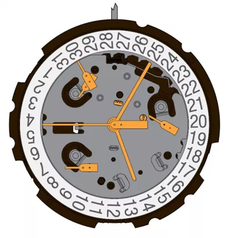 ETA G10.962 Watch Quartz Movement  Chronograph 3 Eyes Date 4