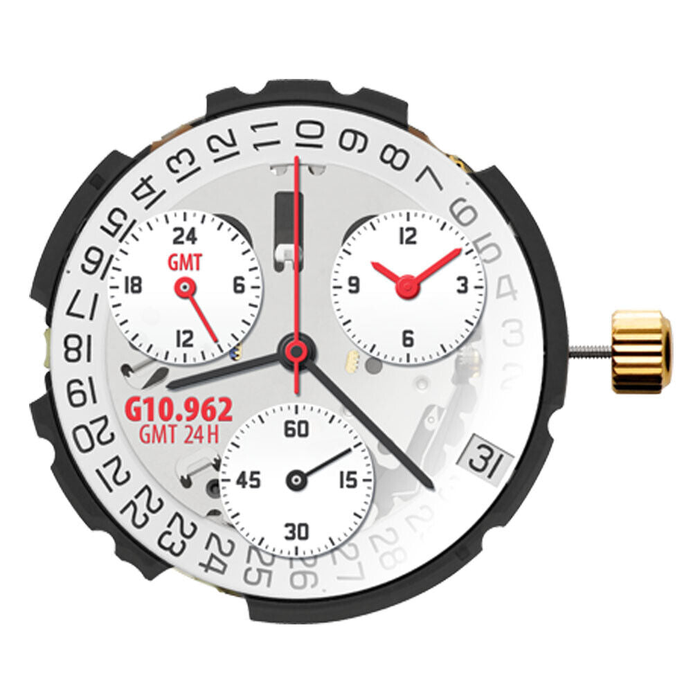 ETA G10.962 Watch Quartz Movement  Chronograph 3 Eyes Date 4