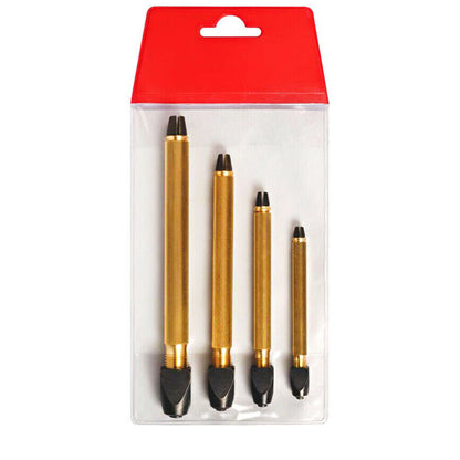 Horotec MSA02.026 Stiftschraubstock-Set, 4-teilig, quadratischer Kopf, Uhrmacherwerkzeug 