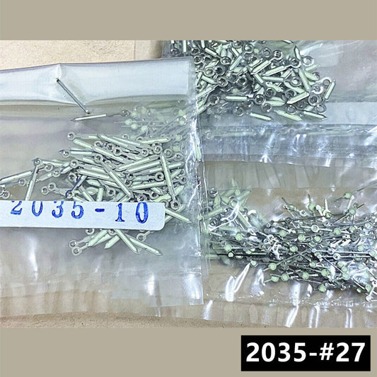 Lot de 100 aiguilles de seconde argent et luminescentes pour mouvement à quartz Miyota 2035
