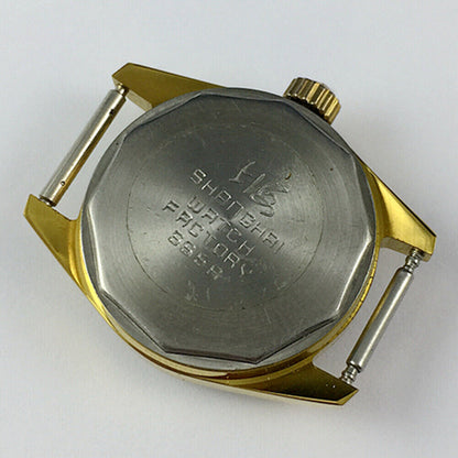 27mm China Made Lady Manual Mechanical Watch 17 Jews Dark Green Dial Golden Nail