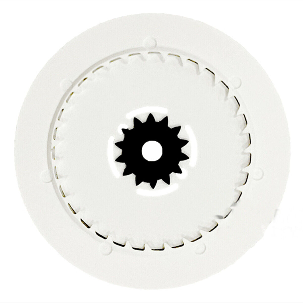 White Arabic and English date and week disk wheels for NH36 movement watch accessories.