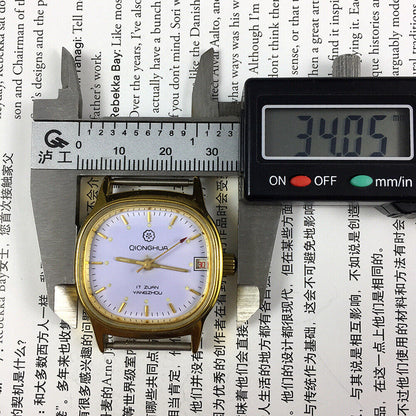 33mm Qionghua China Made Manual Mechanical Watch 17 Jews Single Calendar