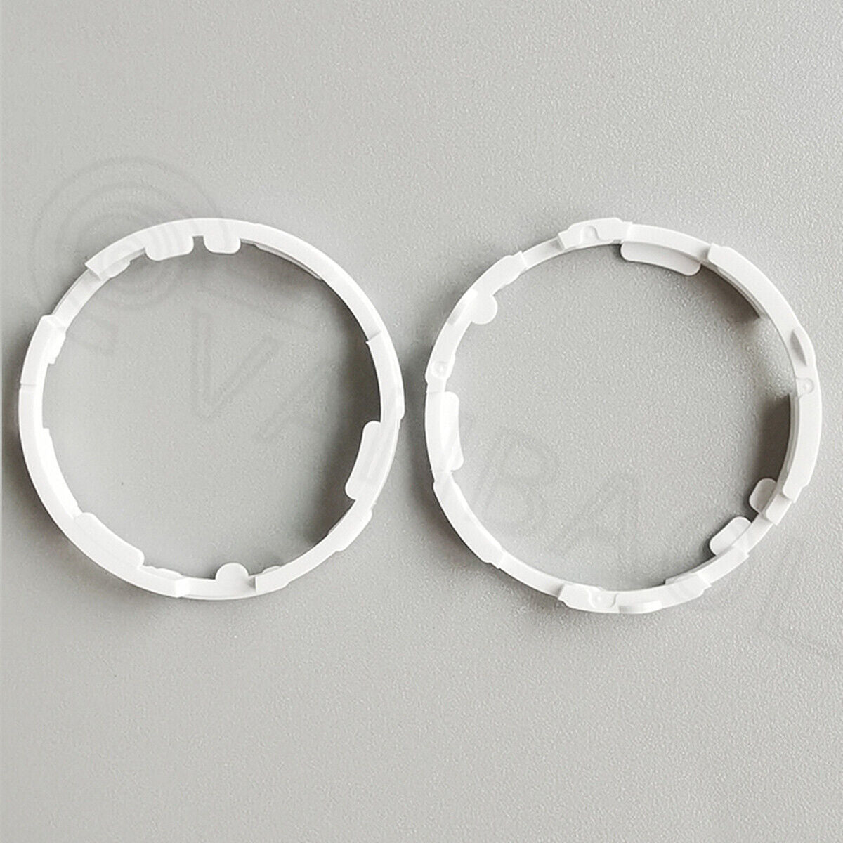 Plastic watch case cushion mount spacer ring compatible with Miyota 8200 series movements for secure fit.