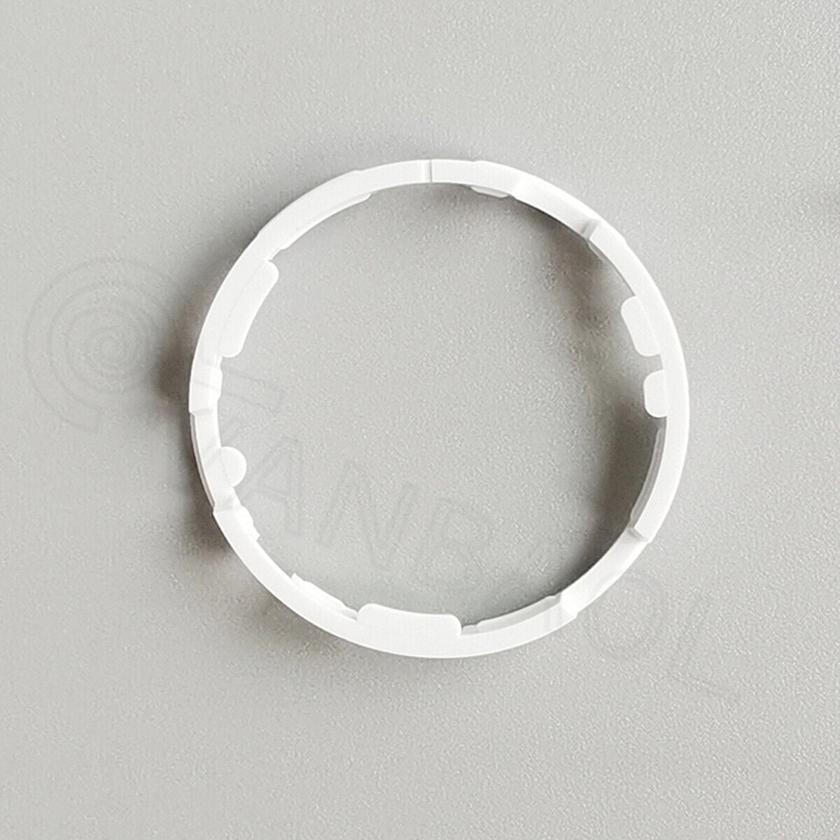 Plastic watch case cushion mount spacer ring for Miyota 8200 series movements, ensuring secure fit and durability.