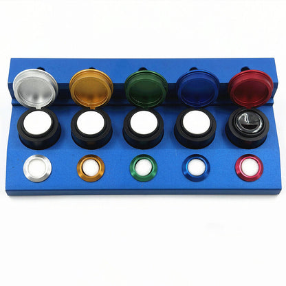 Support de gobelets à huile en alliage moulé sous pression, 5 récipients, couvercle métallique, outil de réparation de montres