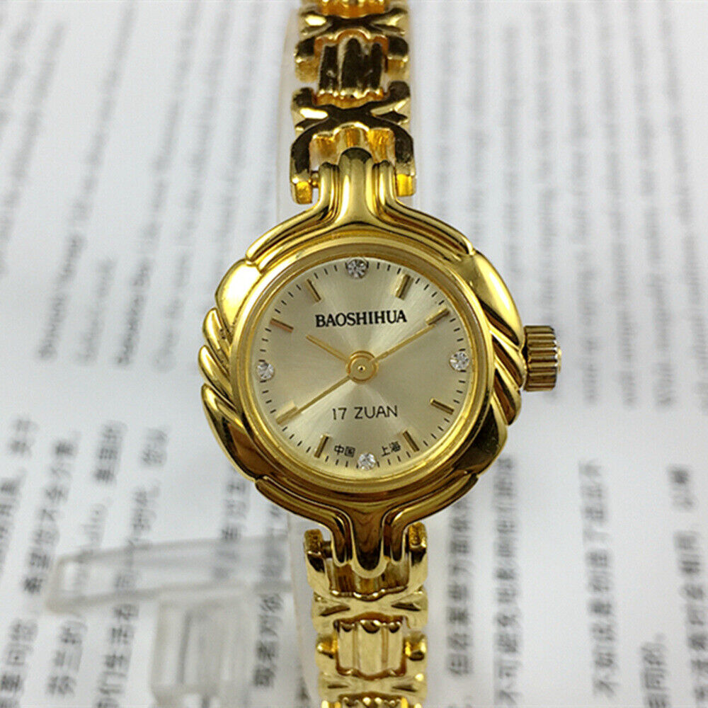 Baoshihua Lady manual mechanical watch with 17 jewels, imitation diamond, and 22mm strap size.