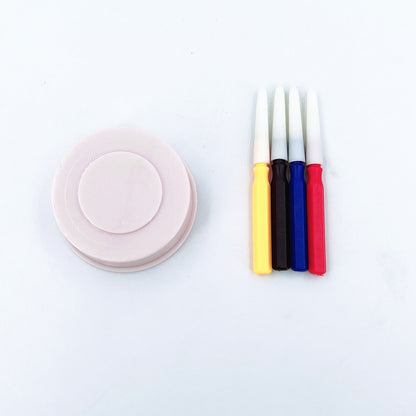 Oil cups plastic stand with 3 compartments and oiler pen set for precise watch repair tools.