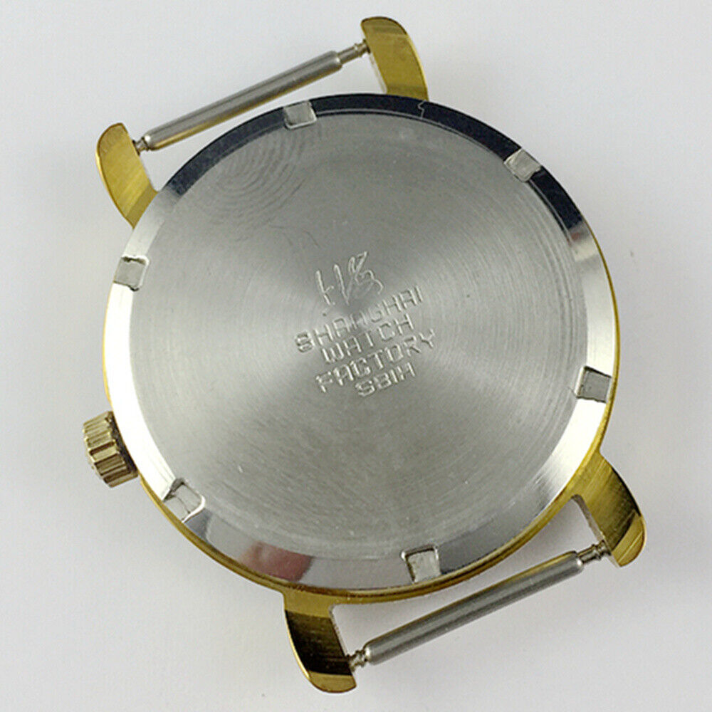 36mm Shanghai Factory 8120 manual mechanical watch with white dial and 17 jewels for precision timekeeping