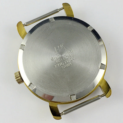 36mm Shanghai Factory 8120 manual mechanical watch with white dial and 17 jewels for precision timekeeping