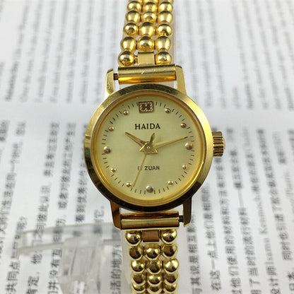 Montre mécanique manuelle pour femme fabriquée en Chine à Shanghai, clou doré 17 juifs, 22 mm