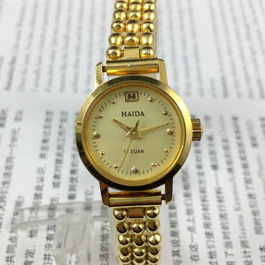 Montre mécanique manuelle pour femme fabriquée en Chine à Shanghai, clou doré 17 juifs, 22 mm