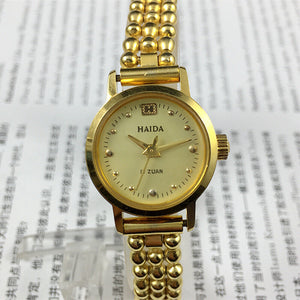 Shanghai China Made Lady Manual Mechanical Watch 17 Jews Golden Nail 22mm