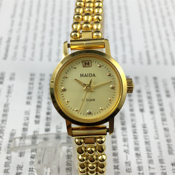Shanghai China Made Lady Manual Mechanical Watch 17 Jews Golden Nail 22mm