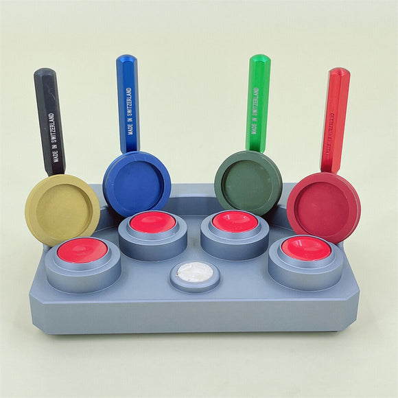 MSA17.000-04 Oil Cups Stand in Die-cast Alloy 4 Containers Watch Repair Tool