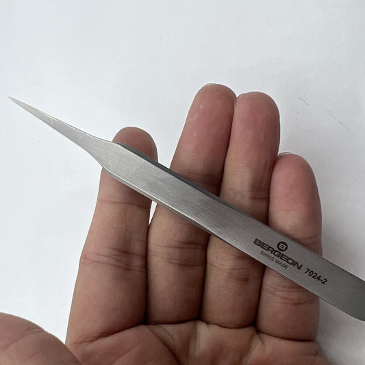 Bergeon 7024-2 Antimagnetische Pinzette, Größe 120 mm