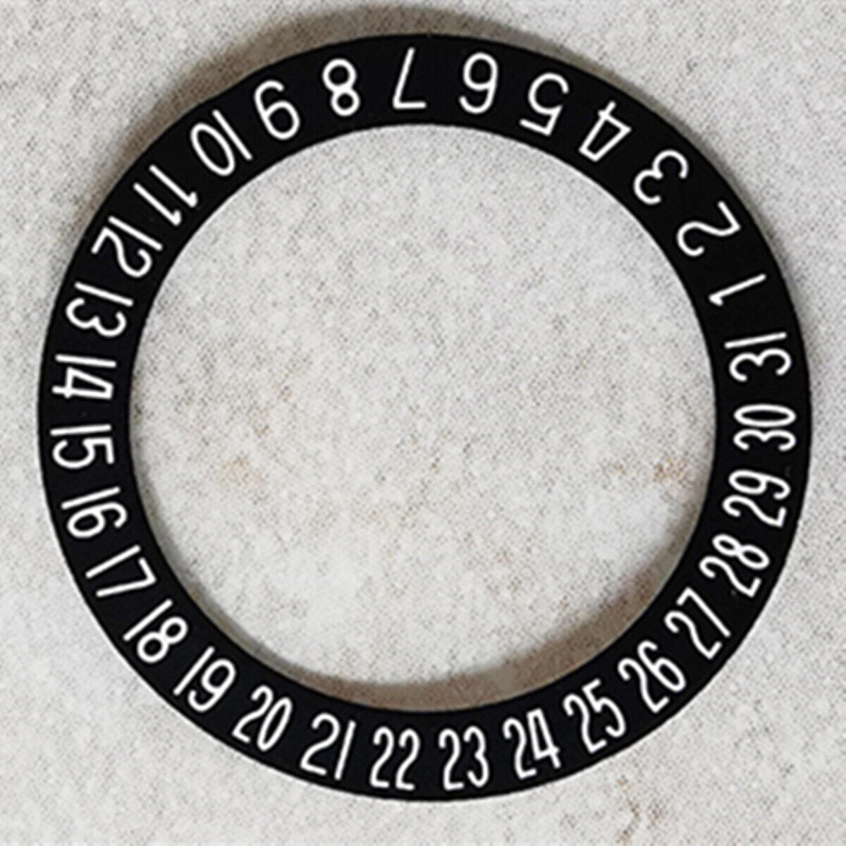 Datumsrad mit weißer Schrift, schwarze Auflage für Miyota 8215 2813 Uhrwerk, Datum bei 6
