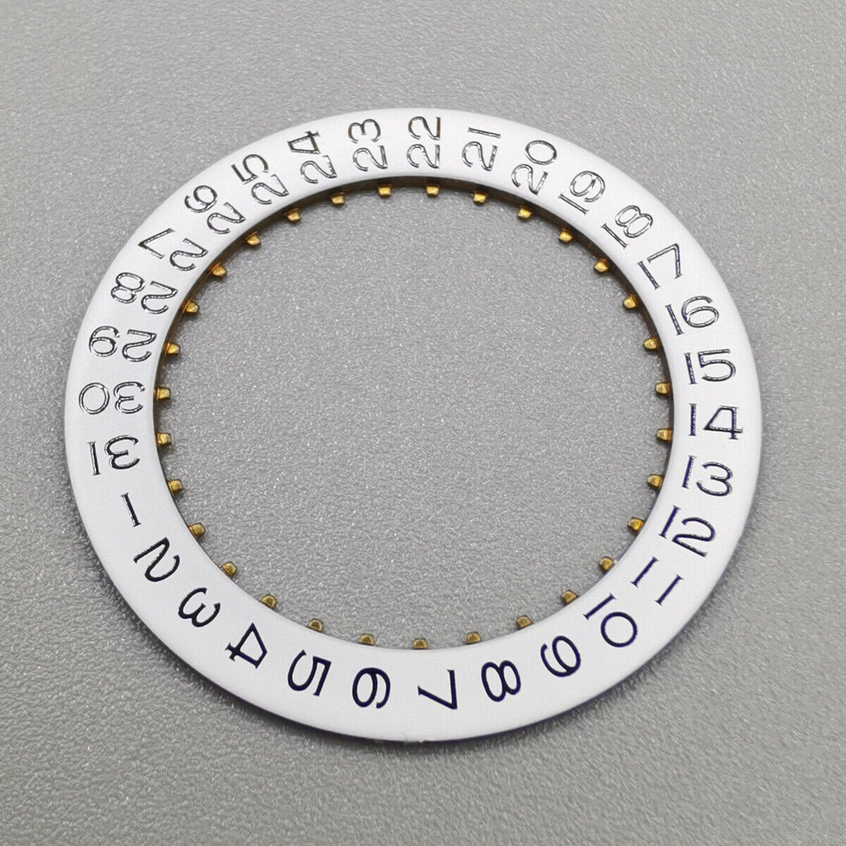 Schwarze Schrift, weißes Datumsscheibenrad für ETA2836-Uhrwerk, Datum bei 3, Uhrenteil
