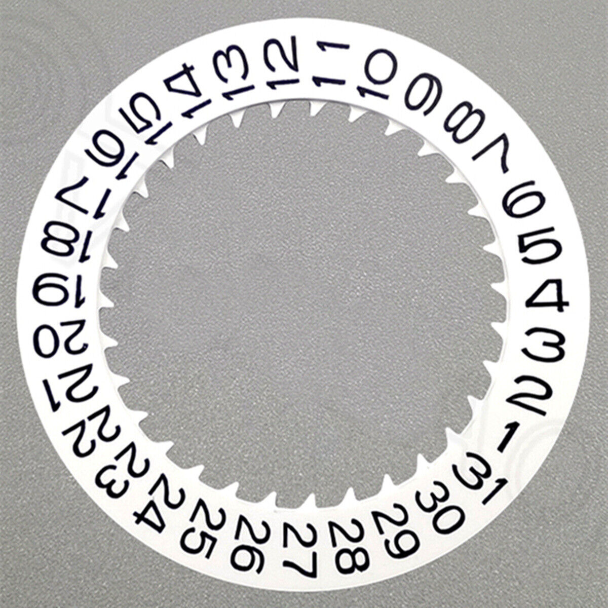 Schwarze Schrift, weißes Datumsscheibenrad für NH36-Uhrwerk, Datum bei 3, Uhrenteil