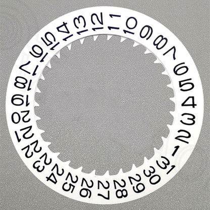 Schwarze Schrift, weißes Datumsscheibenrad für NH36-Uhrwerk, Datum bei 3, Uhrenteil