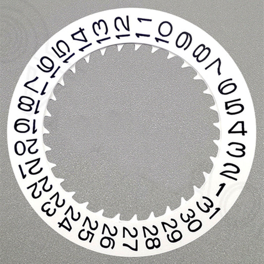 Schwarze Schrift, weißes Datumsscheibenrad für NH36-Uhrwerk, Datum bei 3, Uhrenteil