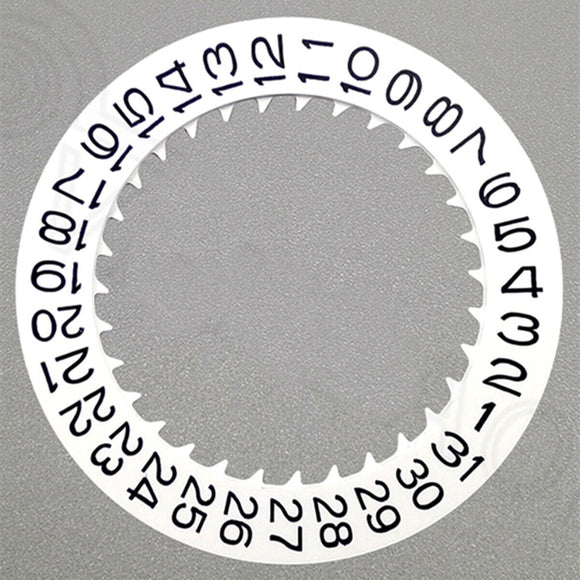 Black Font White Date Disk Wheel for NH36 Movement Date At 3 Watch Part